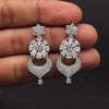 Silver Color Premium American Diamond Earrings (ADE334SLV)