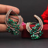 Green Color Premium American Diamond Earrings (ADE335GRN)