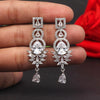Silver Color Premium American Diamond Earrings (ADE336SLV)