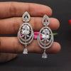 Silver Color Premium American Diamond Earrings (ADE342SLV)