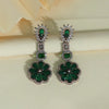 Green Color Premium American Diamond Earrings (ADE346GRN)
