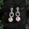 Light Pink Color Premium American Diamond Earrings (ADE350LPNK)