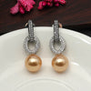 Gold Color Premium American Diamond Earrings (ADE351GLD)