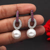 White Color Premium American Diamond Earrings (ADE351WHT)