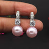 Light Pink Color American Diamond Earrings (ADE353LPNK)