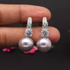 Silver Color Premium American Diamond Earrings (ADE353SLV)