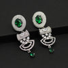 Green Color American Diamond Earrings (ADE404GRN)