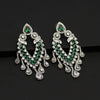Green Color American Diamond Earrings (ADE405GRN)