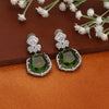 Light Green Color American Diamond Earrings (ADE409LGRN)