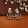 Peach Color American Diamond Earrings (ADE409PCH)