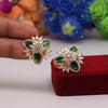 Green Color American Diamond Stud Earrings (ADE421GRN)
