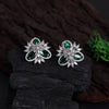 Green Color American Diamond Stud Earrings (ADE422GRN)