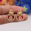 Pink Color American Diamond Earrings (ADE440PNK)