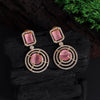 Pink Color American Diamond Earrings (ADE443PNK)