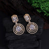 White Color American Diamond Earrings (ADE443WHT)