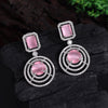 Pink Color American Diamond Earrings (ADE444PNK)