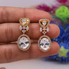 White Color American Diamond Earrings (ADE453WHT)