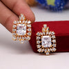 White Color American Diamond Earrings (ADE462WHT)