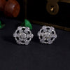 Silver Color American Diamond Earrings (ADE476SLV)