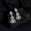 White Color American Diamond Earrings (ADE496WHT)