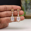 White Color American Diamond Earrings (ADE506WHT)