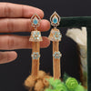 Firozi Color American Diamond Earrings (ADE515FRZ)
