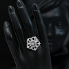 Pink Color American Diamond Finger Ring (ADR375PNK)