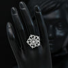White Color American Diamond Finger Ring (ADR375WHT)