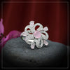 Pink Color American Diamond Finger Ring (ADR376PNK)