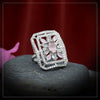 Pink Color American Diamond Finger Ring (ADR382PNK)