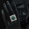 Green Color American Diamond Finger Ring (ADR383GRN)