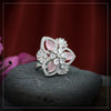 Pink Color American Diamond Finger Ring (ADR384PNK)