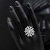 White Color American Diamond Finger Ring (ADR393WHT)