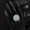 Pista Green Color American Diamond Finger Ring (ADR394PGRN)