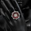 Red Color American Diamond Finger Ring (ADR400RED)
