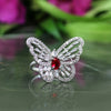 Red Color American Diamond Finger Ring (ADR403RED)