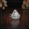 White Color American Diamond Finger Ring (ADR422WHT)