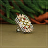 Peach Color American Diamond Finger Ring (ADR425PCH)