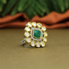 Green Color American Diamond Finger Ring (ADR428GRN)