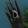 Black Color American Diamond Finger Ring (ADR438BLK)