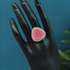 Pink Color American Diamond Finger Ring (ADR440PNK)