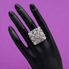 Silver Color American Diamond Finger Ring (ADR496SLV)