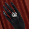 Silver Color American Diamond Finger Ring (ADR518SLV)