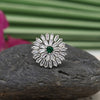 Green Color American Diamond Finger Ring (ADR519GRN)