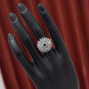 Green Color American Diamond Finger Ring (ADR519GRN)