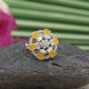 Yellow Color American Diamond Finger Ring (ADR531YLW)