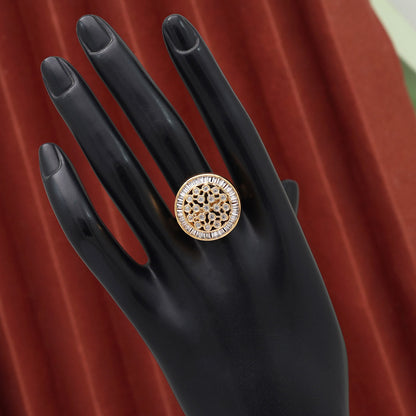 White Color American Diamond Finger Ring (ADR541WHT)