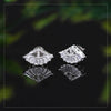 Silver Color American Diamond Stud Earrings Combo Of 6 Pairs (ADSE171CMB)