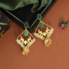 Green Color Druzy Stone Amrapali Earrings (AMPE203GRN)