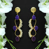 Purple Color Druzy Stone Amrapali Earrings (AMPE205PRP)